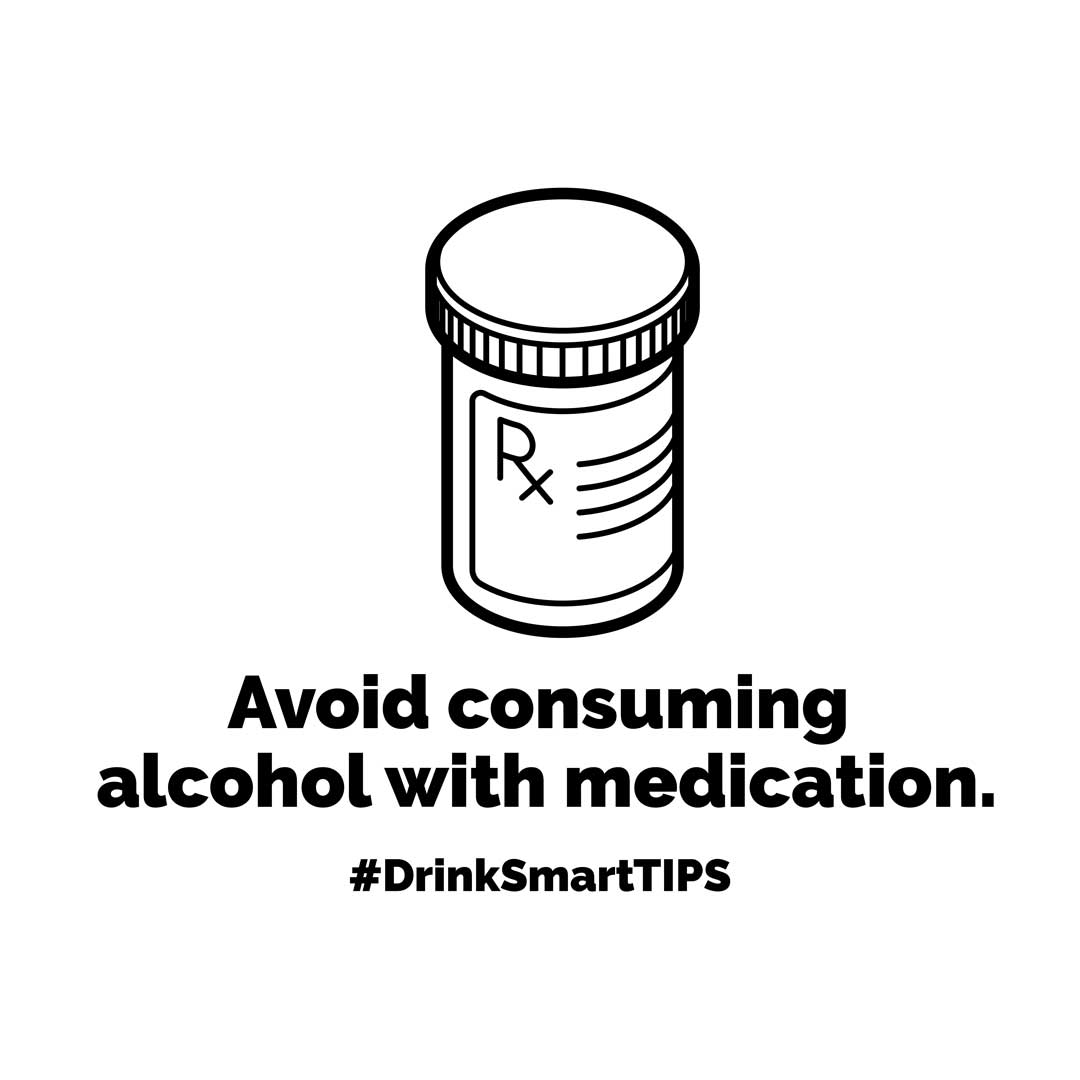 DrinkSmartCa's tweet photo. #DrinkSmartTIPS Avoid consuming alcohol with medication or if you are on any type of prescription. ⚠
✅ Check with your physician or pharmacist before you drink.
#DrinkSmart #life #alcohol #cannabis #mixing #intoxication #medication #drinks #tips https://t.co/XWm1iBQCVJ