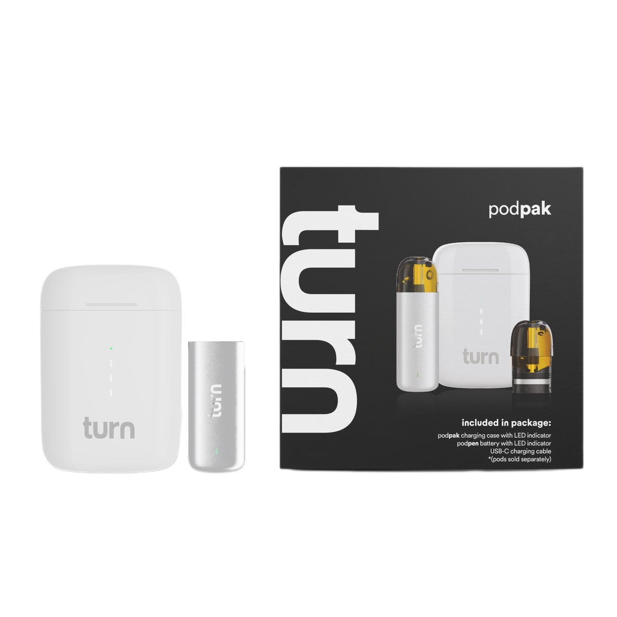 turndotme's tweet photo. The podpak is the perfect solution for those who are always on the go. With its sleek design and portable charging case, you'll never have to worry about running out of power. #podpak #OnTheGoVaping https://t.co/p1gItZz4IG