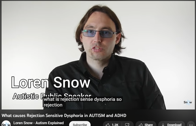 25,496 views  1 Jan 2021
Sources:
https://www.additudemag.com/fear-of-f...
https://www.psychologytoday.com/us/bl...


▼▼▼ ABOUT ME ▼▼▼
Hi, my name is Loren Snow, and I'm an autistic public speaker and trainer.
I've taught tens of thousands of people about autism, ADHD, and mental health, and I regularly teach courses to parents, NHS staff, and autistic people.
Find out more about me, how to book me, and what services I offer here: https://www.lorensnow.com

▼▼▼ MY ONLINE COURSES ▼▼▼
Autism & Disordered Eating: https://www.udemy.com/course/autism-e...
Autism vs ADHD: What's the difference?: https://www.udemy.com/course/autism-v...
Autism & Sensory Challenges (in school): https://www.udemy.com/course/autism-s...

▼▼▼ COPYRIGHT ▼▼▼
Copyright: (CC BY-NC-ND 4.0)
BASICALLY: If you want to LINK TO this video or include a link to it on your website, article, or course, please go ahead: that's free :)
If you want a copy to DOWNLOAD and STORE for a course/resource I charge a small fee: please co