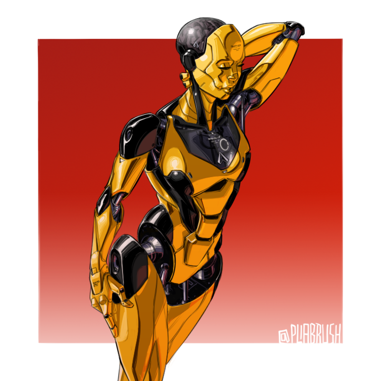 pliabrush's tweet photo. A recently completed ASFR commission 🤖

I did my best to channel Hajime Sorayama on this one 🧠 https://t.co/C9Nbyn8zSZ