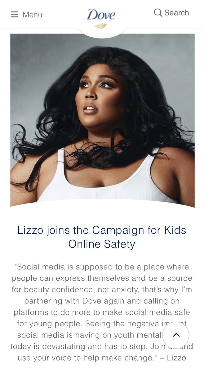 Zamaan Qureshi on Twitter "Yooo lizzo endorsed KOSA (Kids Online Safety Act) with Dove. We’re