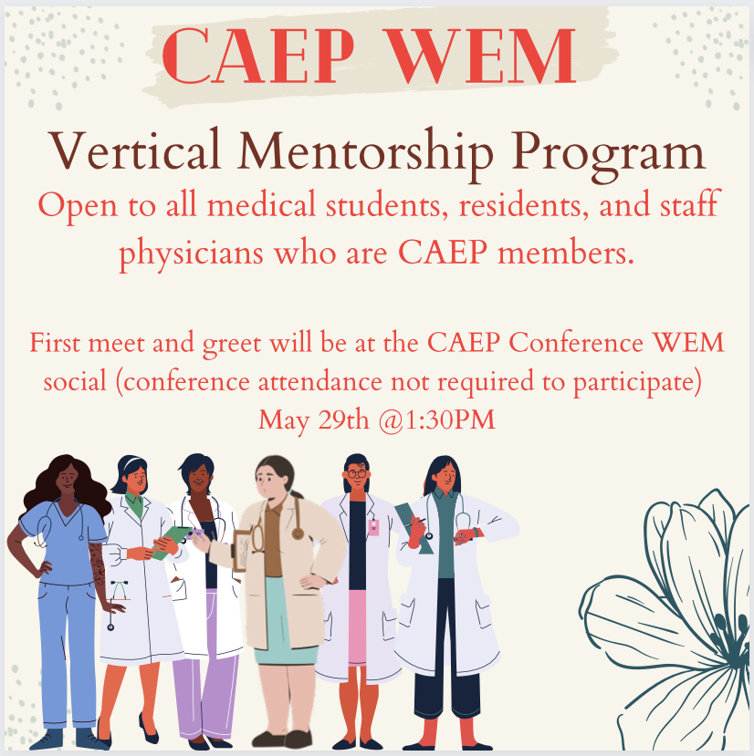 CAEP Residents (@caepresidents) on Twitter photo The <a href="/CAEP_WomenInEM/">CAEP Women in Emergency Medicine</a> is excited to announce the WEM Vertical Mentorship Program for the 2023-2024 year! Medical students, residents and staff are all welcomed to sign up. Please register here: forms.gle/2v4RQGx8ZqnPnL…
The deadline to sign up is Friday April 21st! The <a href="/CAEP_WomenInEM/">CAEP Women in Emergency Medicine</a> is excited to announce the WEM Vertical Mentorship Program for the 2023-2024 year! Medical students, residents and staff are all welcomed to sign up. Please register here: forms.gle/2v4RQGx8ZqnPnL…
The deadline to sign up is Friday April 21st!