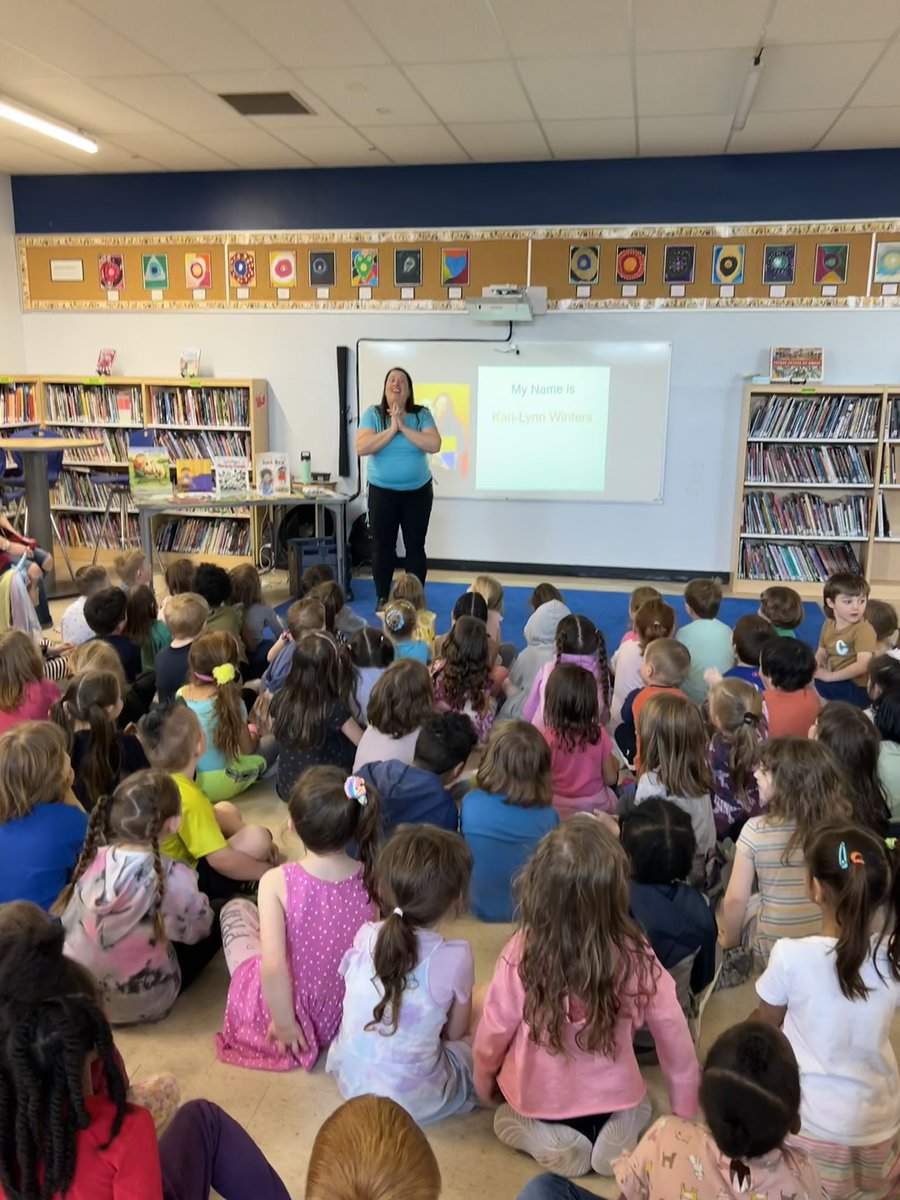Thank you <a href="/KariLynnWinters/">Kari-Lynn Winters</a> for visiting us today at <a href="/PEWelland/">Princess Elizabeth</a> 😊 it was such a fun and engaging visit! 📚