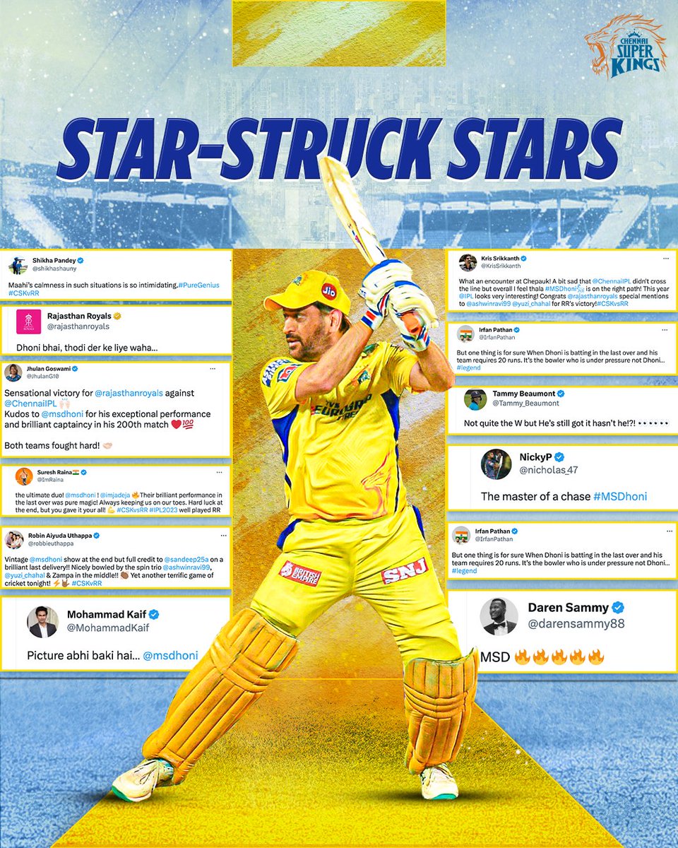 ChennaiIPL's tweet photo. It's #Thala's universe and we're all just living in it!

#WhistlePodu #Yellove 🦁💛 https://t.co/nO6pCpZ17m
