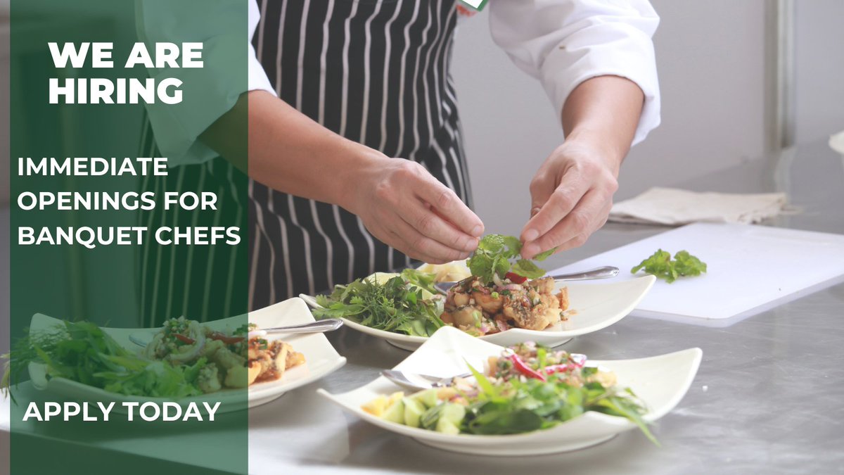 Now Hiring- Banquet Chefs! Banquet cooks are responsible for food preparation for our events and play a vital role in making a positive impression and maximizing guest satisfaction.

Apply bit.ly/2023JOBS