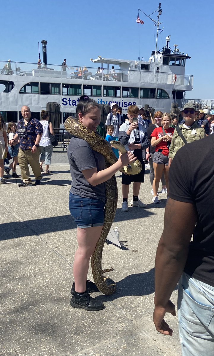 Ice’sis G with a boa constrictor after we busted the Statue of Liberty. #WeAreMG