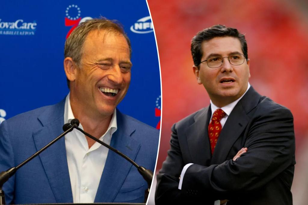 nypost's tweet photo. Dan Snyder agrees to sell Commanders to Josh Harris group for $6 billion https://t.co/iFroDxvzlS https://t.co/cYhFKxY5s3