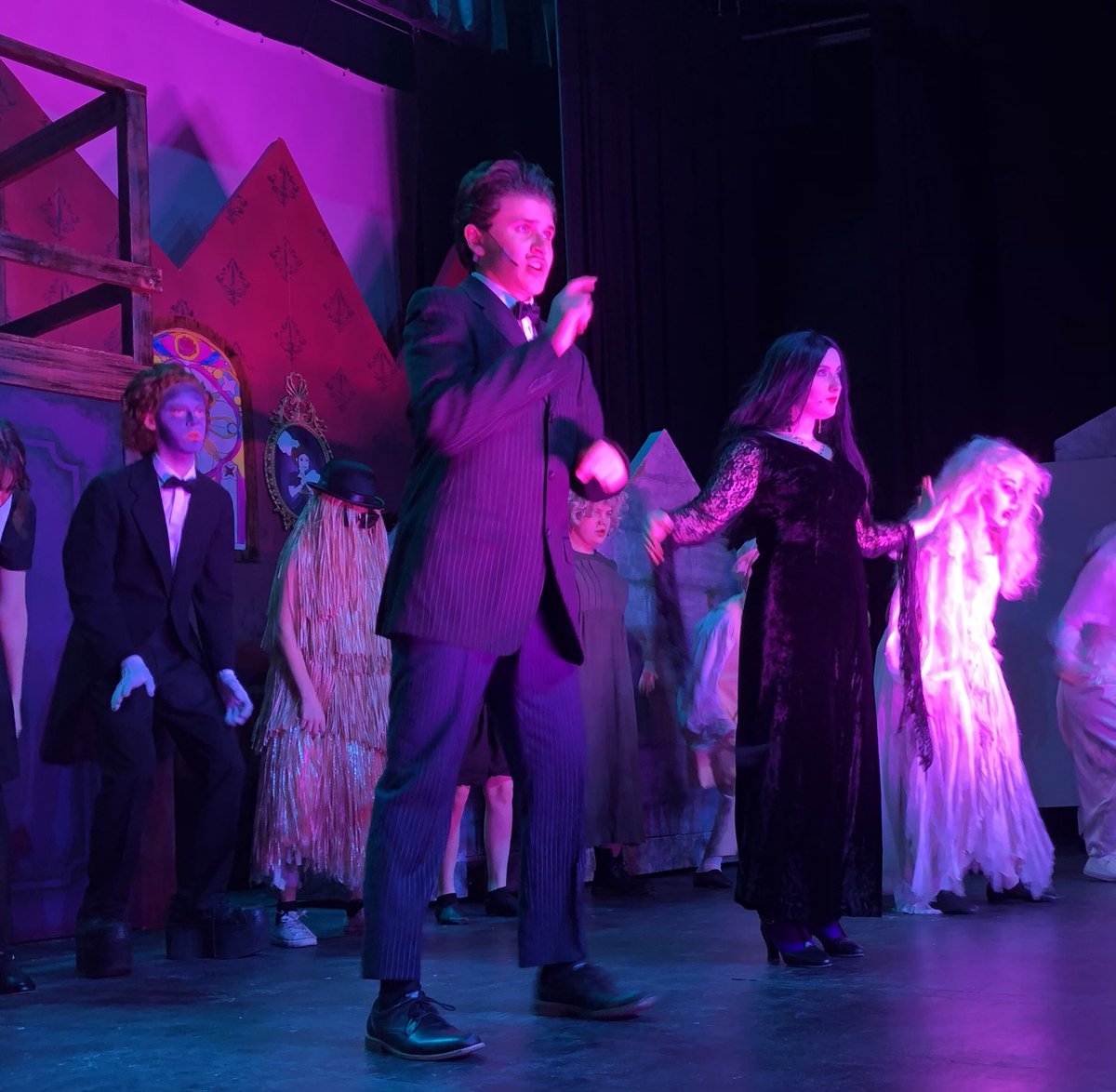 Addams Family first stage performance.