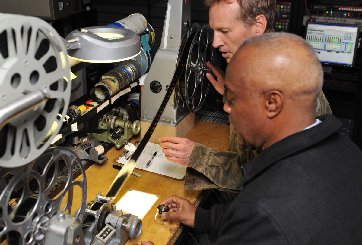 UCLAFTVArchive's tweet image. 🎂 Happy birthday to master filmmaker &amp;amp; @UCLA alumnus @1CharlesBurnett, pictured here in our projection booth.

Burnett will join us tomorrow (4/14) for a conversation with filmmaker Walter Thompson-Hernández @WTHDZ, who was inspired by “Killer of Sheep”: ucla.in/3MOz990