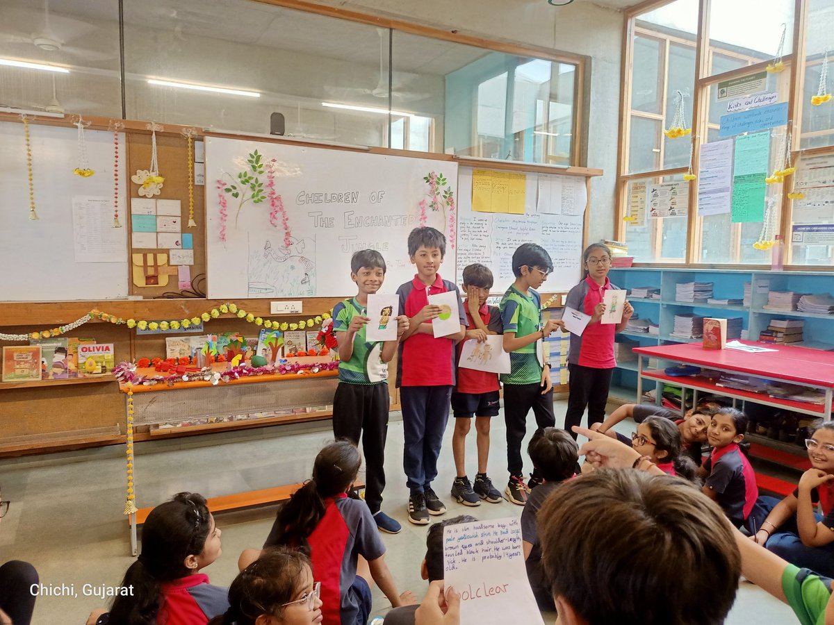 4th graders at <a href="/FSSurat/">Fountainhead School</a> celebrated their reader "Children of the Enchanted Jungle" with Grade 5. They decorated their class as a jungle, played "Guess the Character" and did book recommendations too. <a href="/iborganization/">International Baccalaureate</a> #IBLearnerProfile #Communicator #IBTogether