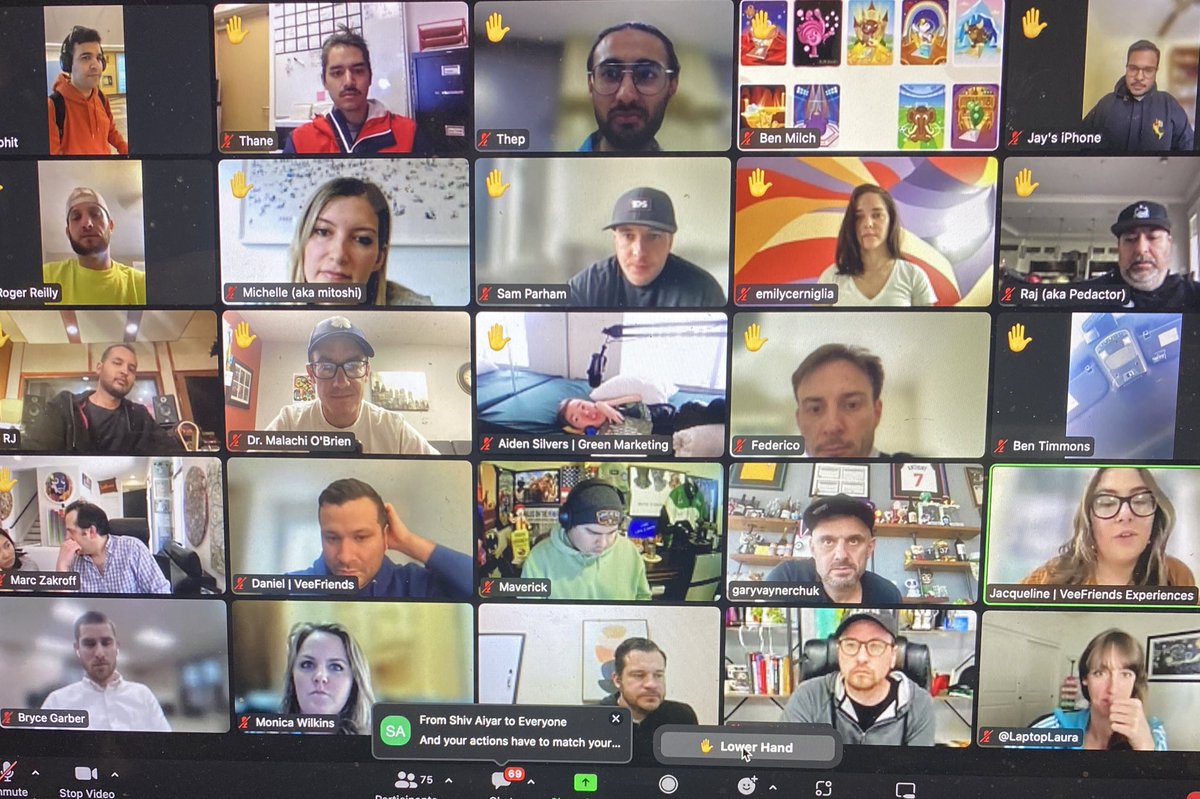 As always, I love being on the <a href="/veefriends/">VeeFriends</a> #Hangouthawk call with <a href="/garyvee/">Gary Vaynerchuk</a> &amp; company. 

Massively insightful &amp; valuable 

Thx #garyvee