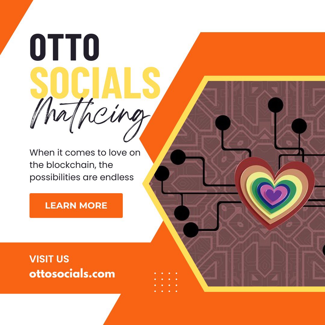 OttOsocials's tweet photo. Keep matching, keep earning! We are your biggest supporters; remember happiness is key. ❤️🔑 

Right here: https://t.co/1H6S6aWJBJ 
#web3 #metaverse #nft #crypto #socialmatching #dating #datingadvice #datingapp #webdesign #webdeveloper #community #newcompany https://t.co/S1f3IBmAPZ
