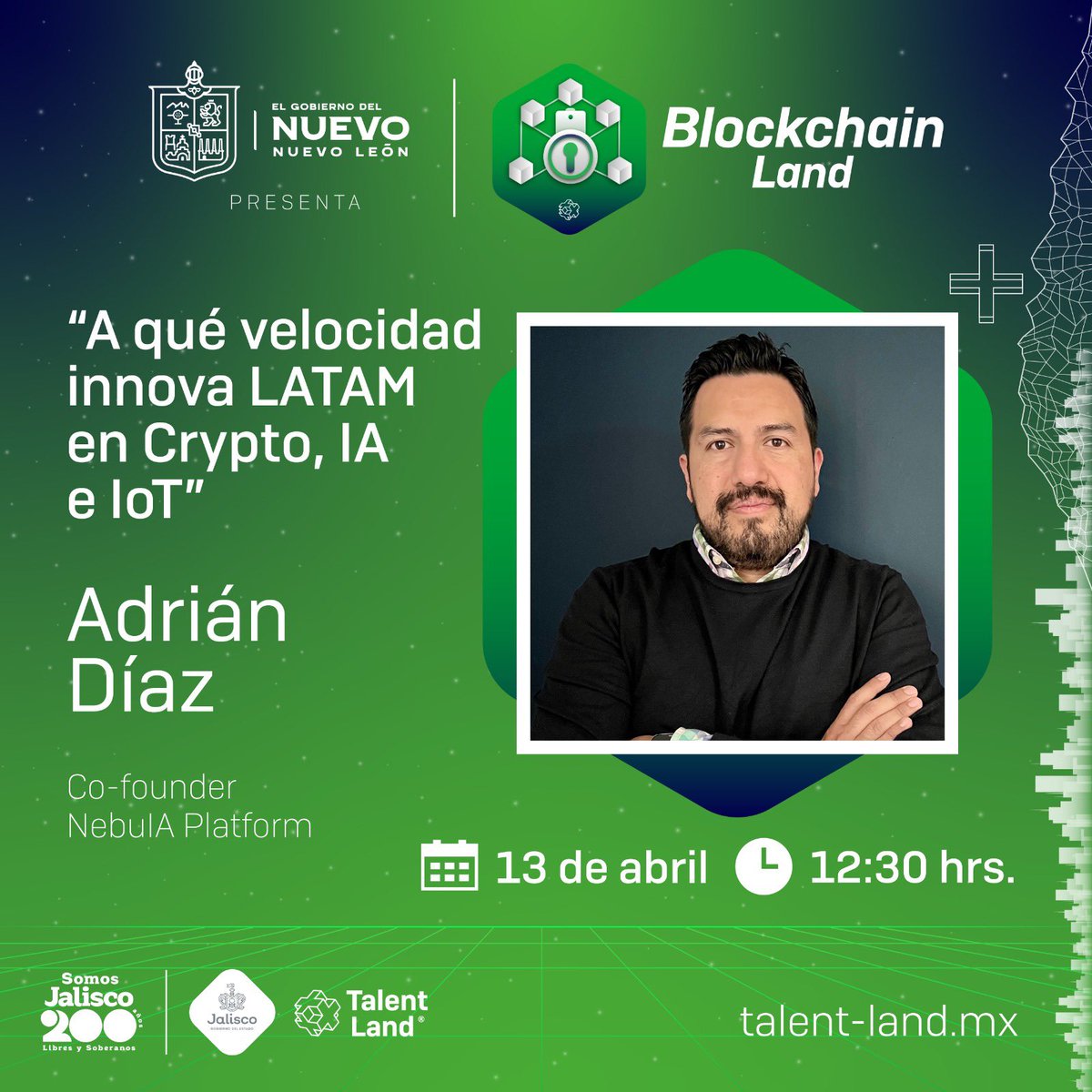 adrianPlay's tweet photo. Llegando a #TalentLand2023 de @talentrepublic_ para platicar de la innovación #crypto en LATAM, nos vemos 12:30 en el escenario de BlockchainLand https://t.co/vMYjYxGfSI