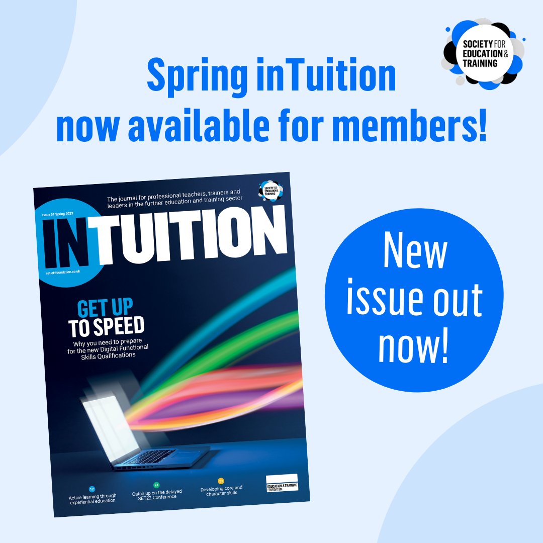 SocietyET's tweet photo. ⭐New issue out now!⭐
Read our Spring edition of #SETinTuition for news and features on tackling the socio-economic education gap, engaging learners with experimental education, plus our annual Membership in Review supplement.
SET members can read here: https://t.co/NHzay1HtYE https://t.co/wgP84Pseka