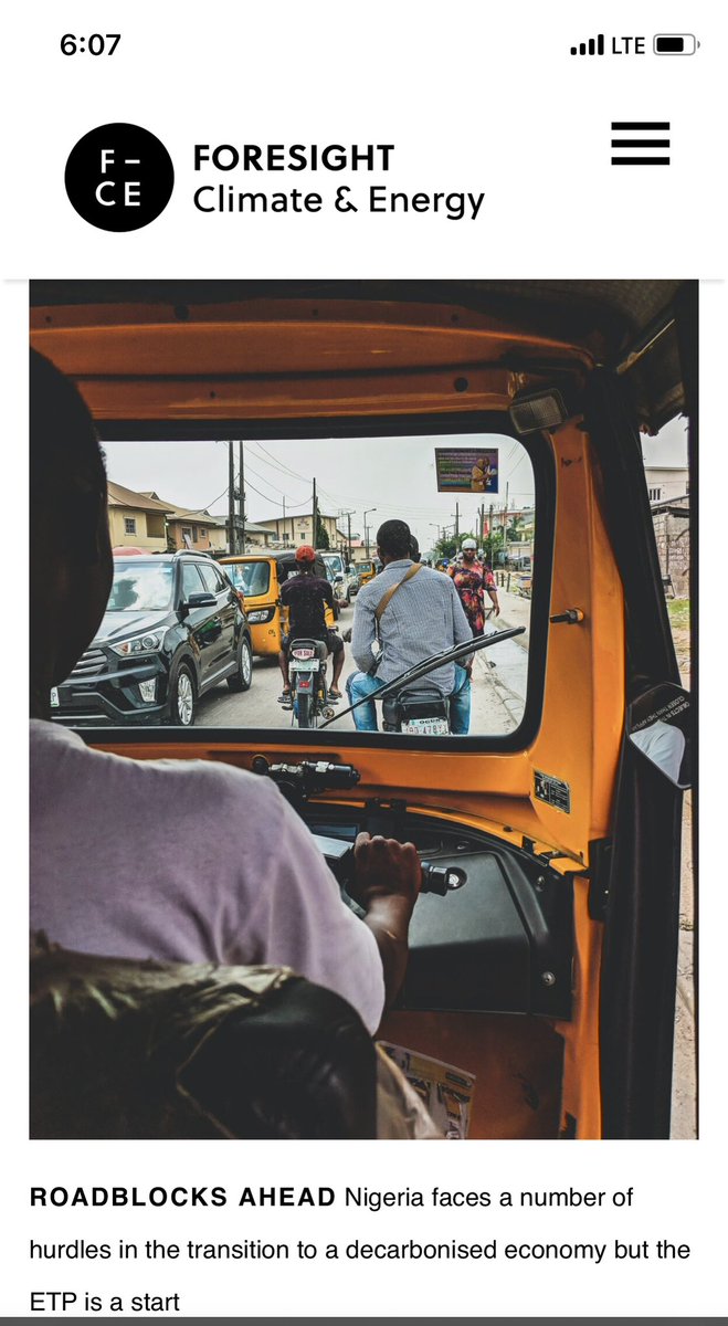 In my debut contribution for @FORESIGHTdk , I beam light on Nigeria's long journey towards achieving carbon neutrality. 

Nigeria, as one of the largest carbon-emitting countries in Africa, faces significant challenges in transitioning to a carbon-neutral economy. The article…
