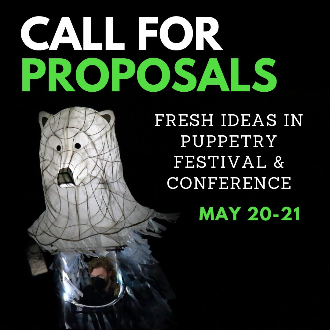 Puppetmongers's tweet photo. 📣 Deadline to submit to this year's Fresh Ideas in Puppetry: APRIL 17!

This year’s Fresh Ideas will take place on May 20 &amp; 21, with one day in person at our studio, and one day online!

Please contact us by April 17th: ann@puppetmongers.com

https://t.co/1fa8wVWloP https://t.co/g8iSPER2Q7
