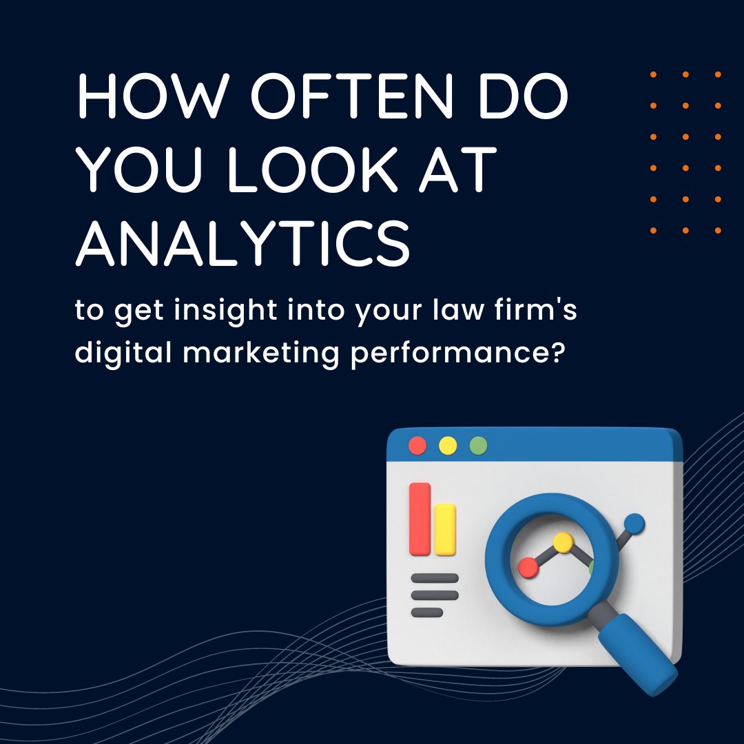 How often are you checking your law firm's marketing analytics?

Most firms don't check them all that often. so they don't know what marketing tactics are working for them and which aren't.

#lawfirmmarketing #attorneymarketing⁠
#lawfirm #attorney #law⁠
#legalmarketing