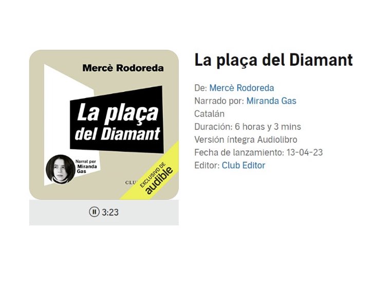Llegida, escoltada —o llegida i escoltada— per molts anys de lectura <a href="/RodoredaMerce/">Mercè Rodoreda</a> <a href="/infoecad/">ECAD</a> <a href="/elclubeditor/">Club Editor</a> <a href="/MiutBooks/">Miutbooks</a> et alia.