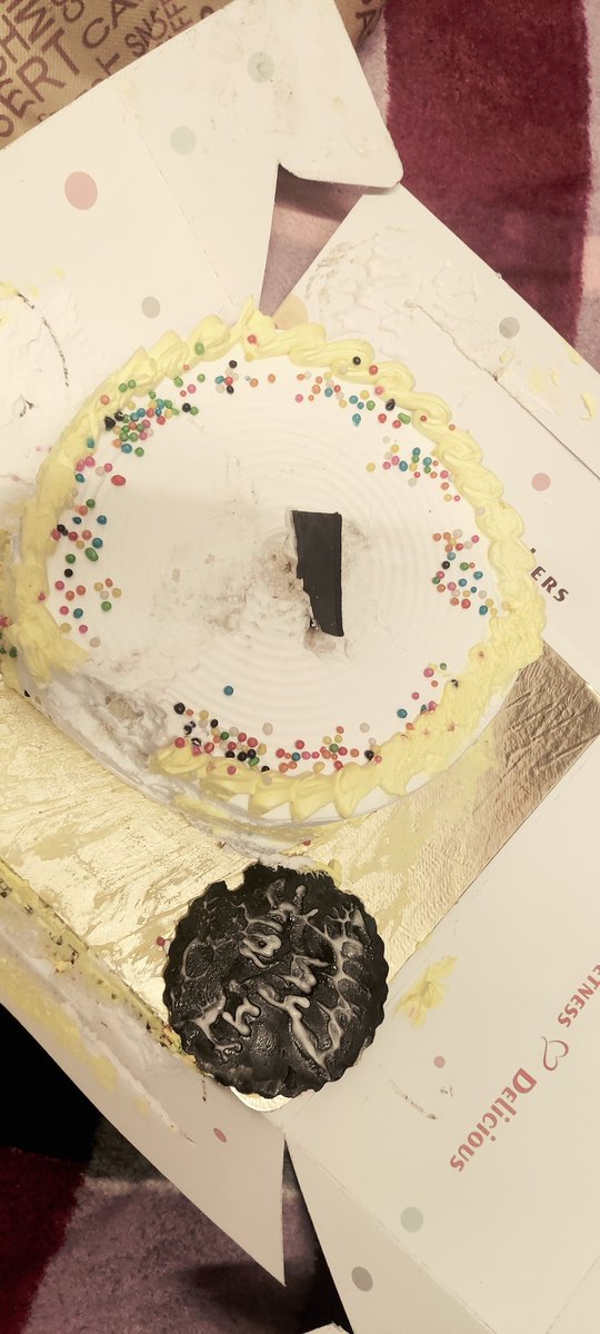 VeiledGal's tweet photo. @zomato  so THIS is how I have received the cake and your support is not helping. Terrible.

I will not order again. https://t.co/RnLqwjngoO