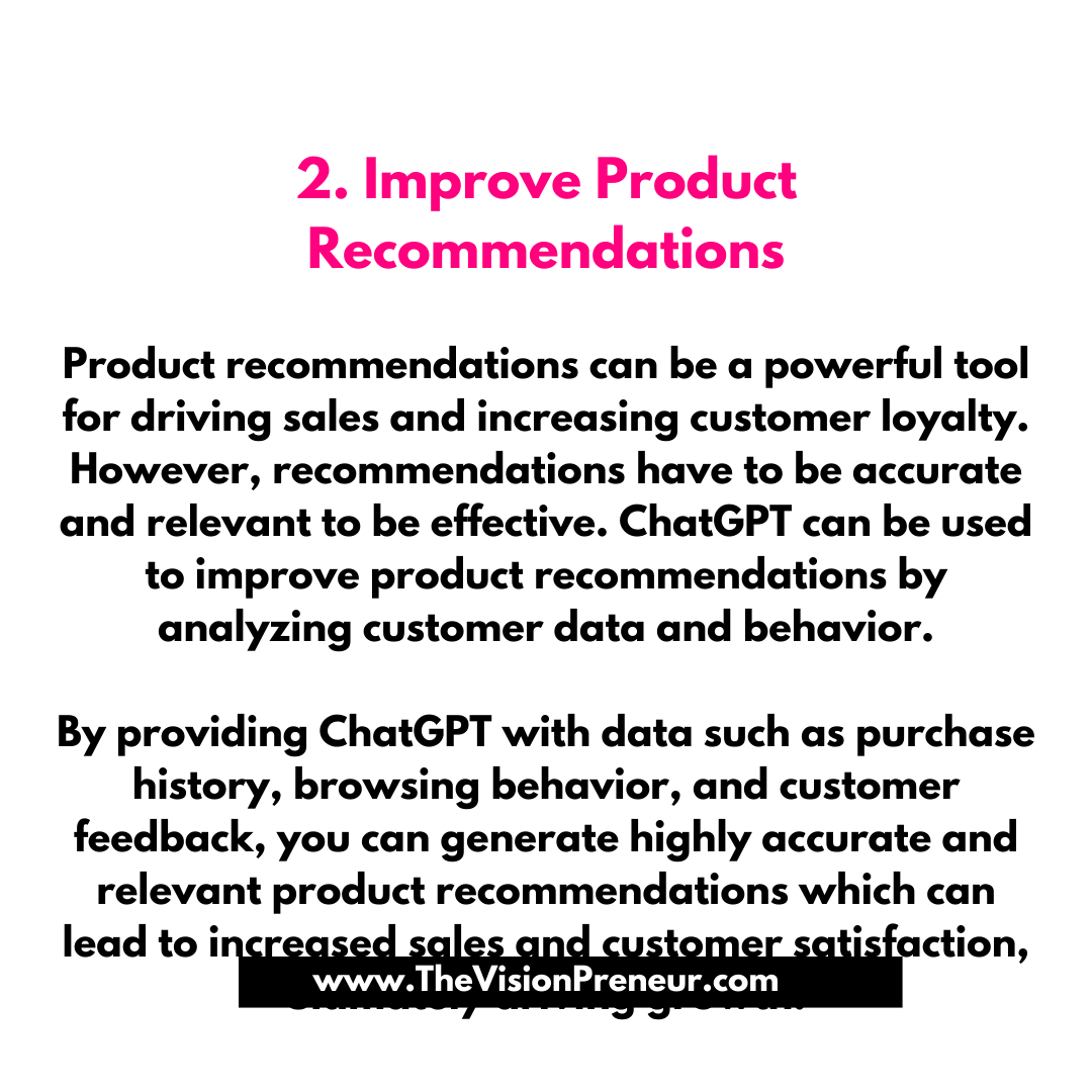 Vision_Preneur's tweet photo. Your New Business Bestie has arrived!! 🥳

No more excuses on not being able to think of content or streamline your business in any way. 

AI is here (hopefully to stay). Meet your new co-collaborator. Here are a few ways ChatGPT can help you explode your business and give you mo https://t.co/via2oofsEC