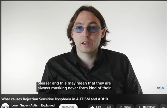 25,496 views  1 Jan 2021
Sources:
https://www.additudemag.com/fear-of-f...
https://www.psychologytoday.com/us/bl...


▼▼▼ ABOUT ME ▼▼▼
Hi, my name is Loren Snow, and I'm an autistic public speaker and trainer.
I've taught tens of thousands of people about autism, ADHD, and mental health, and I regularly teach courses to parents, NHS staff, and autistic people.
Find out more about me, how to book me, and what services I offer here: https://www.lorensnow.com

▼▼▼ MY ONLINE COURSES ▼▼▼
Autism & Disordered Eating: https://www.udemy.com/course/autism-e...
Autism vs ADHD: What's the difference?: https://www.udemy.com/course/autism-v...
Autism & Sensory Challenges (in school): https://www.udemy.com/course/autism-s...

▼▼▼ COPYRIGHT ▼▼▼
Copyright: (CC BY-NC-ND 4.0)
BASICALLY: If you want to LINK TO this video or include a link to it on your website, article, or course, please go ahead: that's free :)
If you want a copy to DOWNLOAD and STORE for a course/resource I charge a small fee: please co