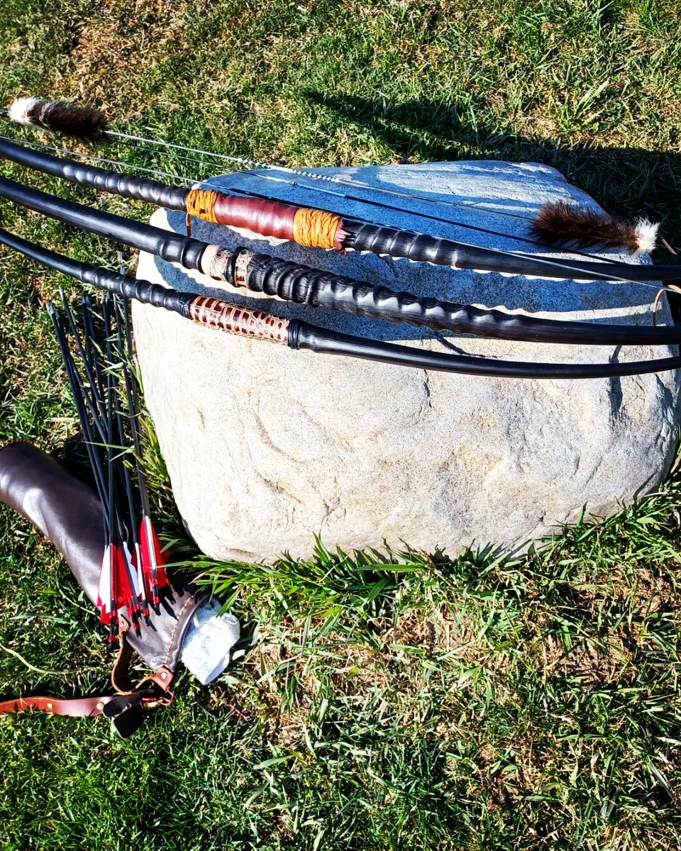 PrimevalForge's tweet photo. Two takedowns and a one-piece gemsbok horn warbow. #primevalforge #archer #archery #traditionalarchery #bowhunting #dangerousgame #biggamehunting #handmade #Rare #craftsmanship https://t.co/tGi94d1pfS