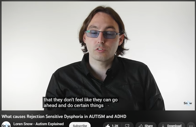 25,496 views  1 Jan 2021
Sources:
https://www.additudemag.com/fear-of-f...
https://www.psychologytoday.com/us/bl...


▼▼▼ ABOUT ME ▼▼▼
Hi, my name is Loren Snow, and I'm an autistic public speaker and trainer.
I've taught tens of thousands of people about autism, ADHD, and mental health, and I regularly teach courses to parents, NHS staff, and autistic people.
Find out more about me, how to book me, and what services I offer here: https://www.lorensnow.com

▼▼▼ MY ONLINE COURSES ▼▼▼
Autism & Disordered Eating: https://www.udemy.com/course/autism-e...
Autism vs ADHD: What's the difference?: https://www.udemy.com/course/autism-v...
Autism & Sensory Challenges (in school): https://www.udemy.com/course/autism-s...

▼▼▼ COPYRIGHT ▼▼▼
Copyright: (CC BY-NC-ND 4.0)
BASICALLY: If you want to LINK TO this video or include a link to it on your website, article, or course, please go ahead: that's free :)
If you want a copy to DOWNLOAD and STORE for a course/resource I charge a small fee: please co