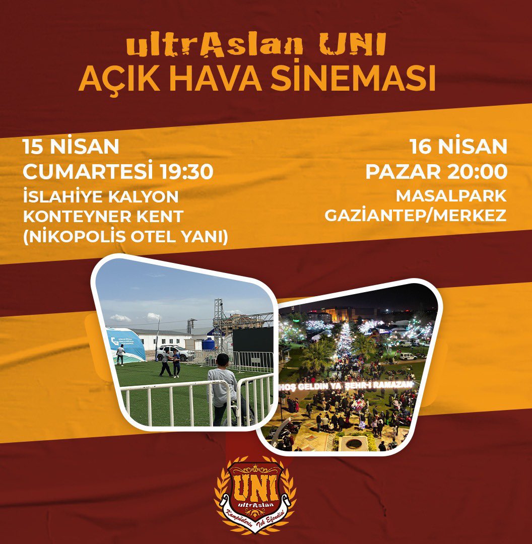 Deprem bölgesinde bulunan kardeşlerimizin yüzünde tebessüm oluşturmak için çabalamaya devam edeceğiz.

#uAUNIAçıkHavaSineması #ultrAslanUNI