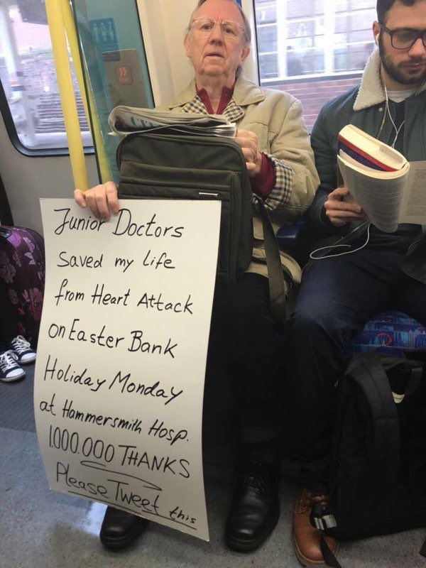 If everyone who has ever been grateful for a doctor followed and retweeted we’d reach a million by midnight. The more followers we have, the louder we can shout for all the NHS staff who are fighting against the Government right now.