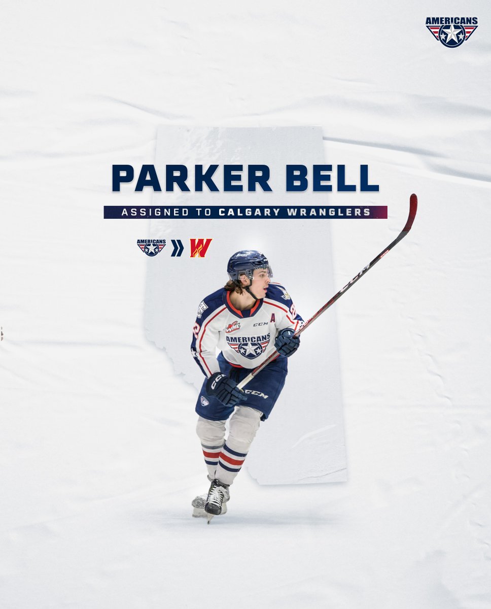 TCAmericans's tweet photo. Americans forward Parker Bell has been assigned to the AHL's Calgary Wranglers.

Good luck, @parkerbellll!

READ 📰 » https://t.co/ipqZbeau0G https://t.co/YCymli50Um