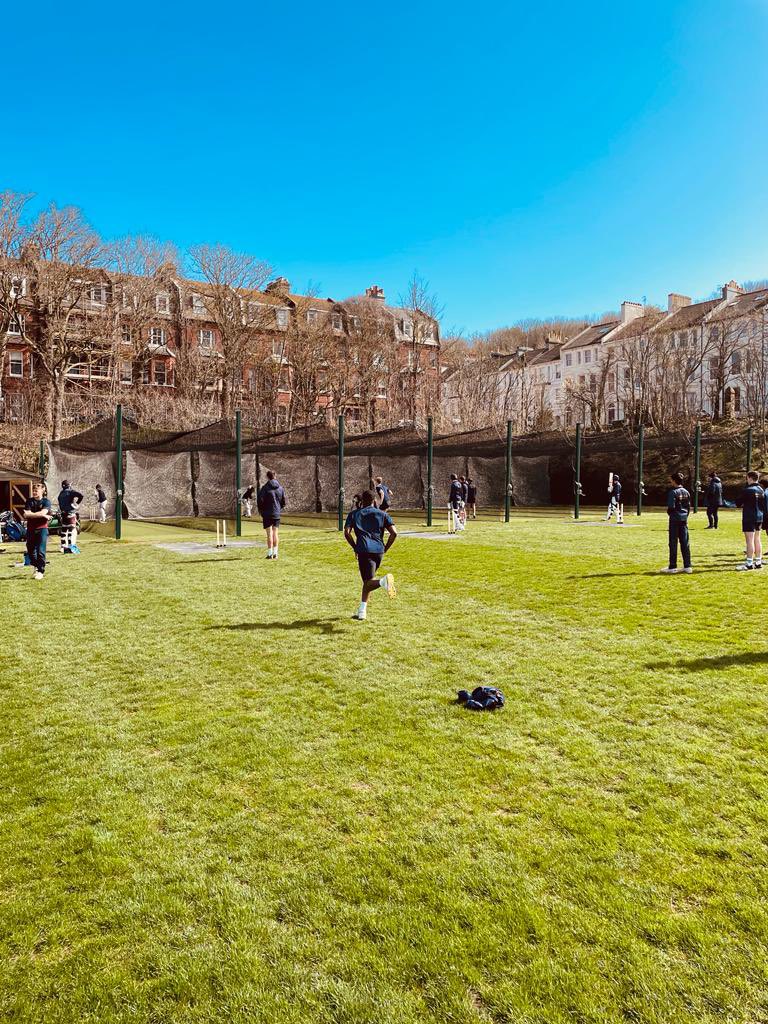 BC_Cricket's tweet photo. Two brilliant days grafting through wind, rain and sunshine for our boys and girls senior squads during pre season this week. Looking forward to kicking off the cricket term next week! #cricket https://t.co/9Q6g3yG6VF
