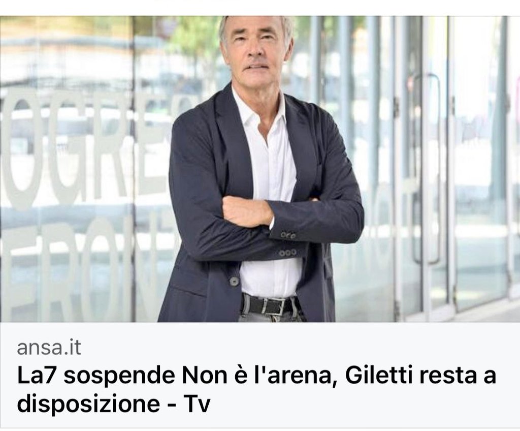 Il vero giornalismo d'inchiesta esulta.

#Nonelarena #Giletti #LA7