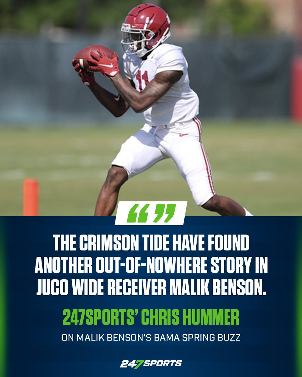 Could Malik Benson (<a href="/Leek_leek5/">Malik Benson</a>) be the Crimson Tide's next star?

<a href="/chris_hummer/">Chris Hummer</a> explains why the WR has Tuscaloosa talking
247sports.com/Article/ncaa-f…