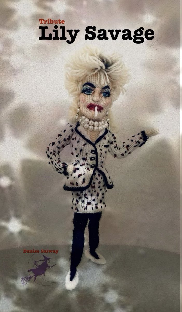 #lilysavage #PaulOGrady Tribute oh how he made me laugh ..gone to soon #knitted #icons #knitteddoll #handmade #denisesalway #designs #comedian #broadcaster #dragqueen #writer #welshknitter