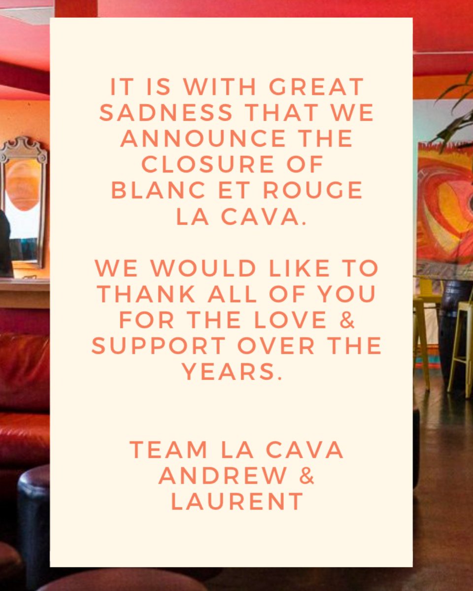 Blanc et Roue La Cava Closing April 21st

We are having a HUGE WINE SALE!
- international wine selection
- rare and hard to find wines
- 30% off all bottles
- 50% off on 6 bottles or more

BLANC ET ROUGE CAVA
M-F 12-6

LA CAVA
2 EMBARCADERO CTR - SAN FRANCISCO, CA
(415) 391-0758