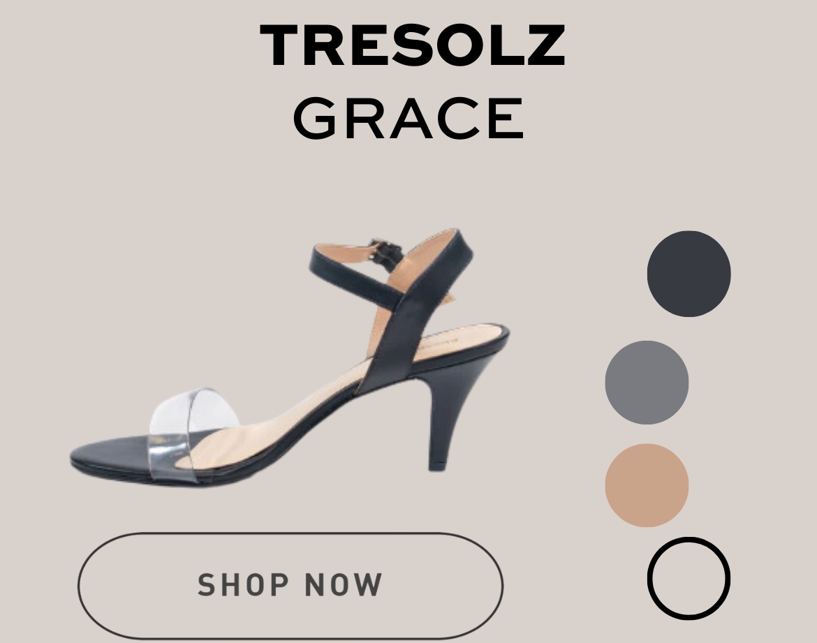 Step into sophistication with Grace!- the heels that embrace every curve of your feet. With Grace you can be elegant and comfortable at the same time! Tap Tresolz.com to shop!

#SizeMattersNot #LargeShoeLove
#Size10AndUp #SizeEquality #FootwearForAll
#Heels #Canada