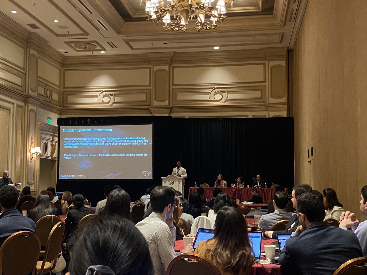 YoungMDConnect's tweet photo. Imposter Syndrome 👤 
“You need to have an anchor - are you doing it to be better than the person next to you or because you want to help patients?” - Jorge Fortun, MD
“Surround yourself with people who are honest about not being perfect.” -Basil Williams, MD https://t.co/YAP7zfwz6f