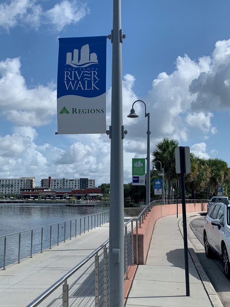 Tampa Riverwalk (@tampariverwalk) on Twitter photo The #TampaRiverwalk attracts over a million visitors each year! Are you interested in placing your company's name on a colorful banner along the Riverwalk? Email info@thetampariverwalk.com! The #TampaRiverwalk attracts over a million visitors each year! Are you interested in placing your company's name on a colorful banner along the Riverwalk? Email info@thetampariverwalk.com!