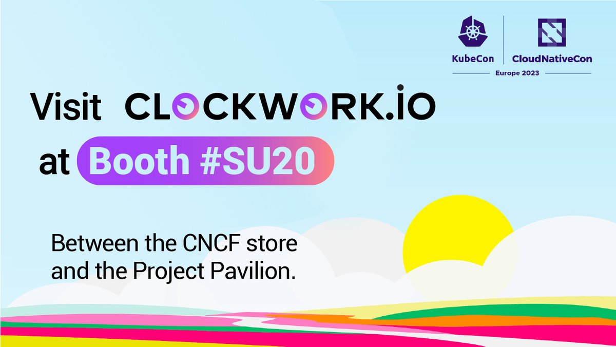 clockworkio's tweet photo. Tick tock, tick tock ⏰ It's almost @KubeCon_ EU and we at #clockworkio are thrilled to be a sponsor this year! Swing by booth #SU20 to explore our products and solutions. See you there! https://t.co/btc5xlJofH @CloudNativeFdn
#KubeCon https://t.co/fOZbAIKHFn
