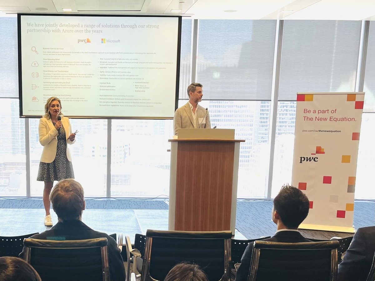 CoopLovesCloud's tweet photo. Great Cloud Engineering session underway this afternoon @PwC_Canada Toronto office in partnership with @Microsoft @Azure. #cloudeng #devops #cloudops #pwc #azure https://t.co/w3NJREek3t