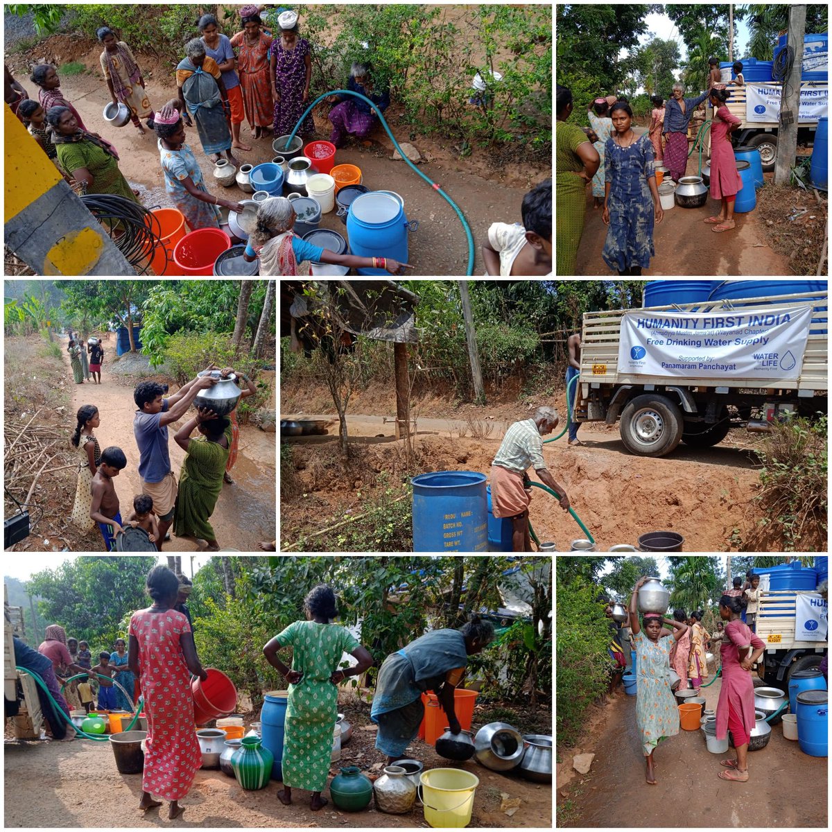 Drinking water distribution at wynad by @HumanityFirstIN wynad chapter