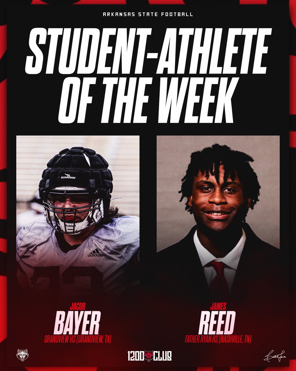 𝑺𝑻𝑼𝑫𝑬𝑵𝑻-𝑨𝑻𝑯𝑳𝑬𝑻𝑬𝑺 𝑶𝑭 𝑻𝑯𝑬 𝑾𝑬𝑬𝑲

Proud of these 2‼️ It STARTS in the classroom🗣️

🐺 @IiBayer 
🐺 <a href="/JamesReed5_/">James Reed III</a> 

#WolvesUp x #ADifferentBreed