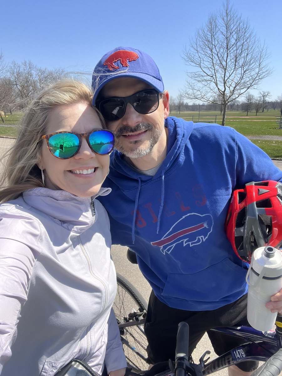 jackeyd's tweet image. My house is trashed from me neglecting on my 2 days off but I am trying to enjoy being outside as much as possible. First bike ride of the season and I can tell I haven’t been riding my peloton enough because my butt hurts. #buffalo #railstotrails