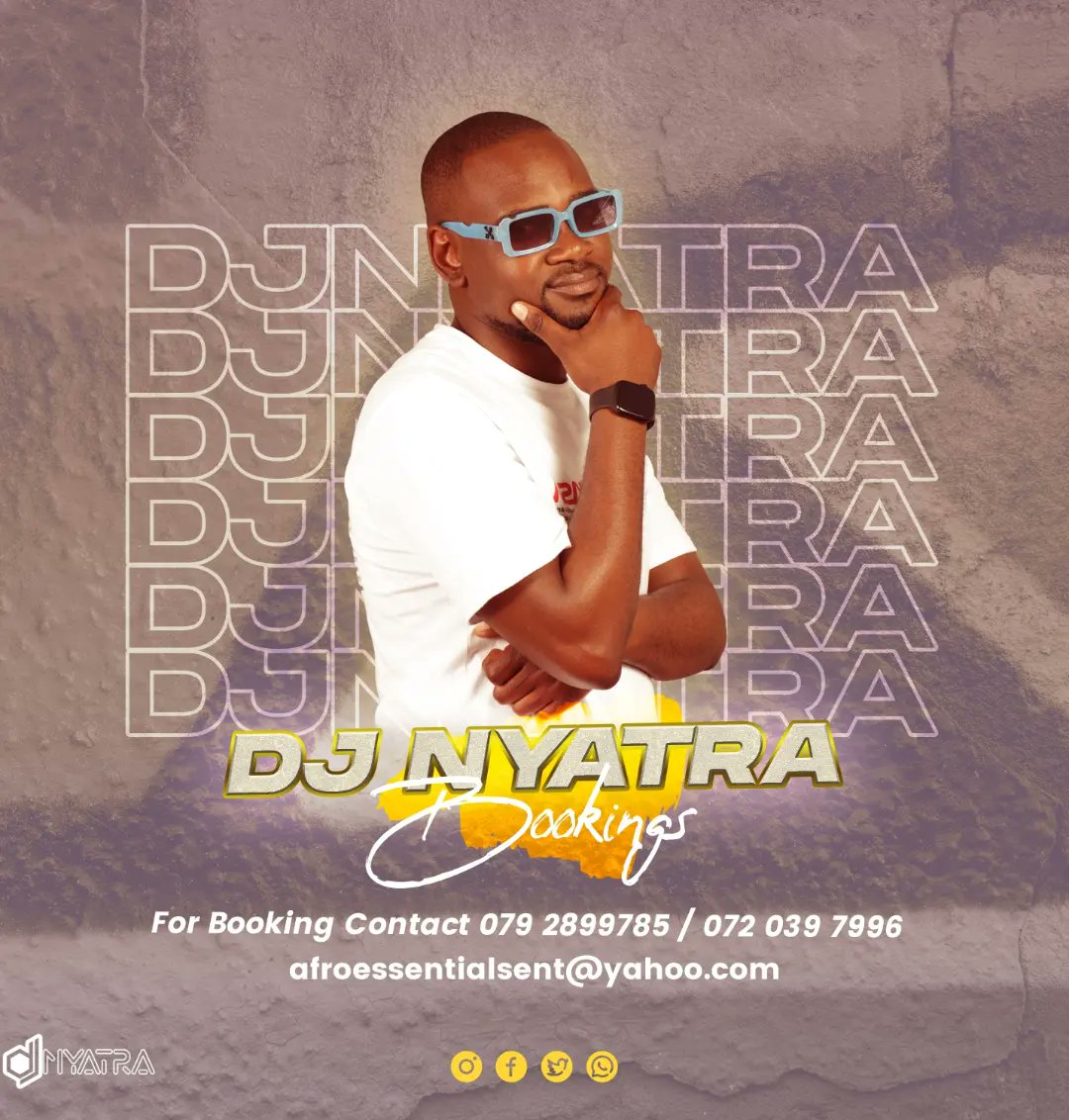 Nyatra11's tweet photo. 📍April 15 - Meet &amp; Turn Up Party, Venda

📍April 22 - TransOranje Sports Ground, PTA

📍For bookings contact ✉️

  afroessentialsent@yahoo.com

  079 289 9785 or 072 039 7996

  @AfroEssentialZA 💛🌴

#bookings #music #afrotech #amapiano #afrohouse #djnyatra #afroessentialsent https://t.co/mtpxsG8vsU