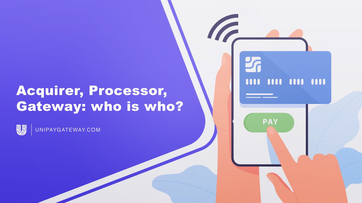 Are you confused about who runs the risk of underwriting in payment processing? Our article breaks down the roles of acquirers, processors, and gateways and explains the relationships between them. Read now: bit.ly/3moUvPP

#UniPay #payments #paymentprocessing #acquirers