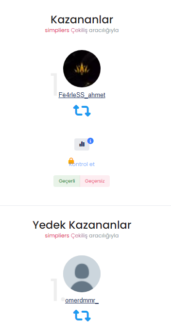 rtgespor's tweet photo. Gece pazarı etkinliği çekilişi kazananımız  @Fe4rleSS_ahmet . Tebrikler 🥳🥳🥳
Anket sonucunda ise kazananımız @Demrtrade . Tebrikler 🥳🥳🥳 https://t.co/nYbLIf7Pcb