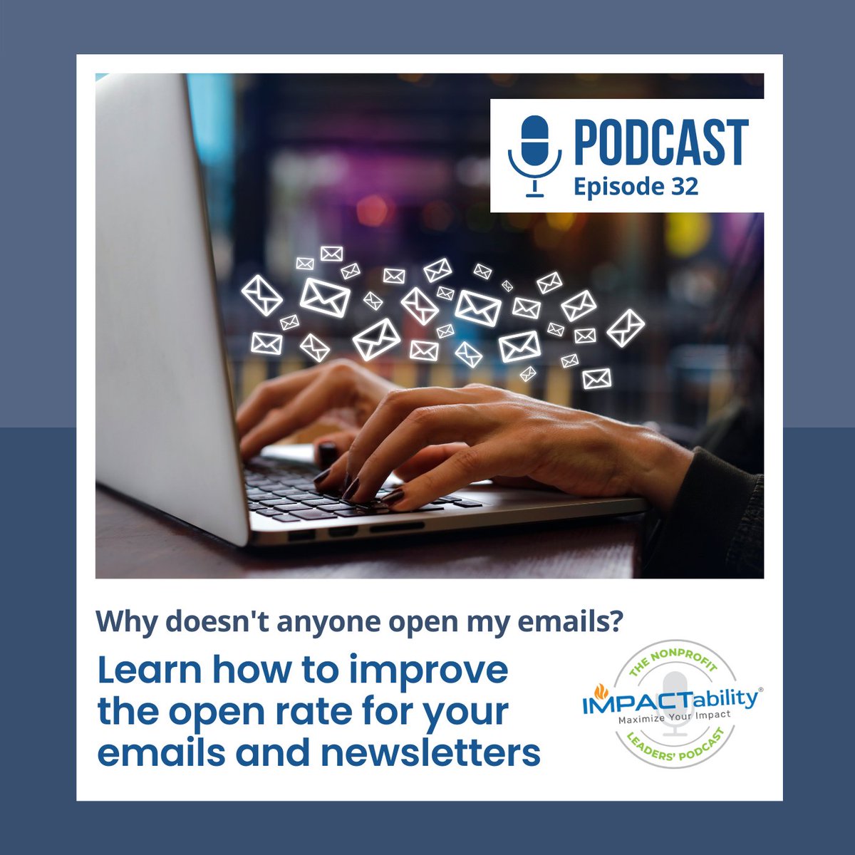 Impactability_'s tweet image. As fundraisers, some of the best tools you have are emails and e-newsletters. We’ll discuss solutions and strategies to get more eyes on your content! 

Apple Podcasts - rb.gy/g87f6 
Google Podcasts - rb.gy/hy94k