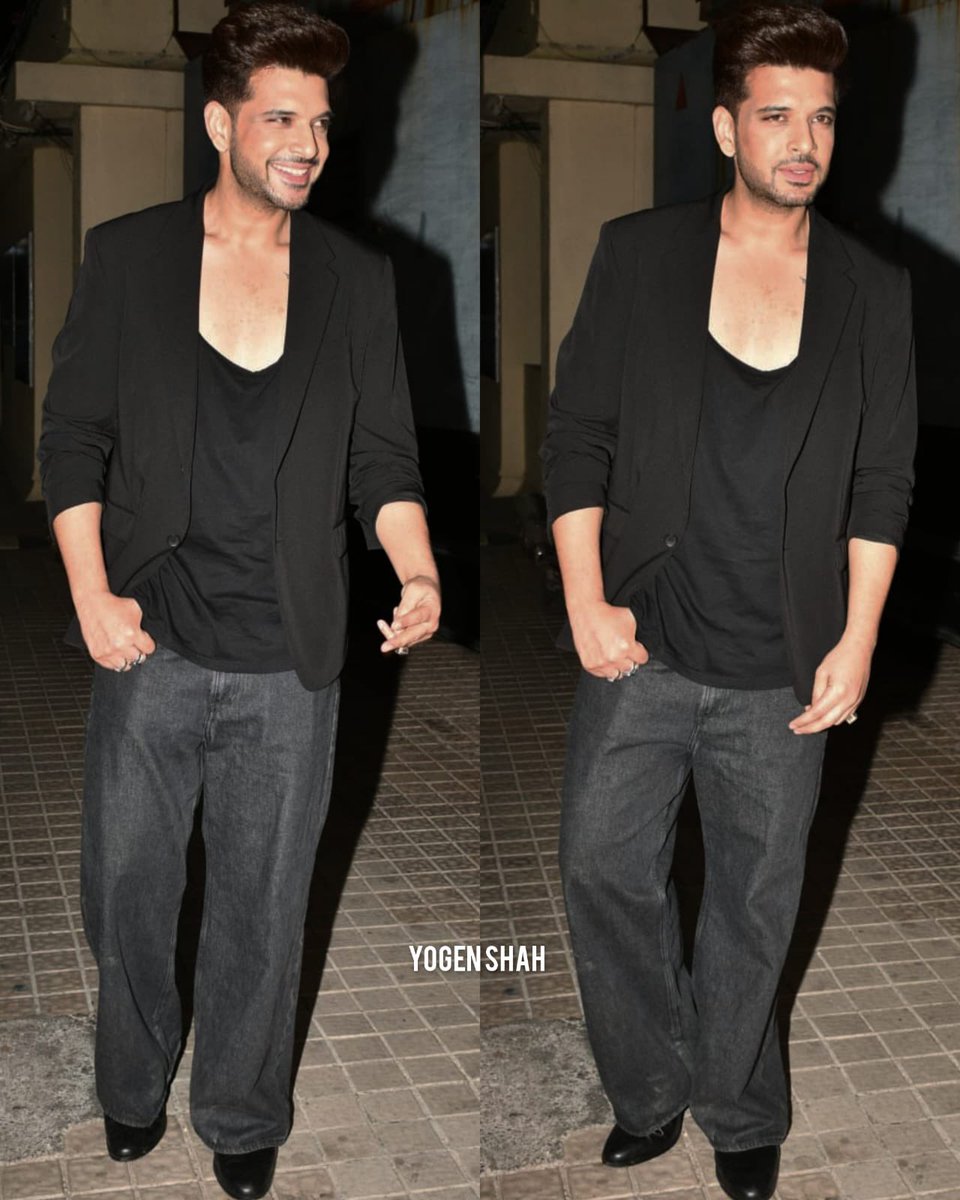 yogenshahyogen's tweet photo. #karankundrra at the special screening of Rohit Shetty &amp; Tejasswi Prakash upcoming film #SchoolCollegeAniLife in Mumbai today.

#yogenshah https://t.co/CTjkkFeNPQ