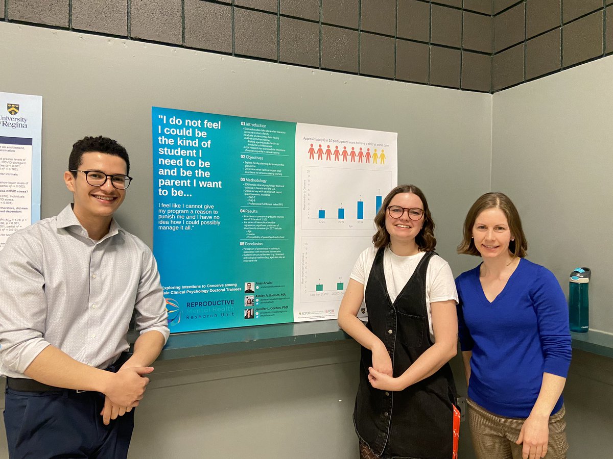 Symposium day for honours student Anas Arwini presenting the results so far of our study exploring intentions to conceive in female clinical psychology doctoral students