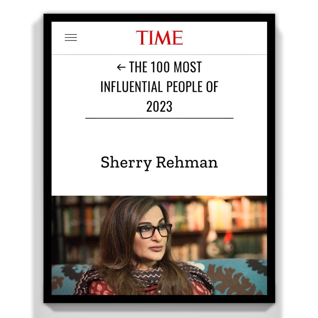 The @TIME's 100 Most Influential People of 2023 includes our very own Minister @sherryrehman! 🌟🌟🌟 time.com/collection/100…